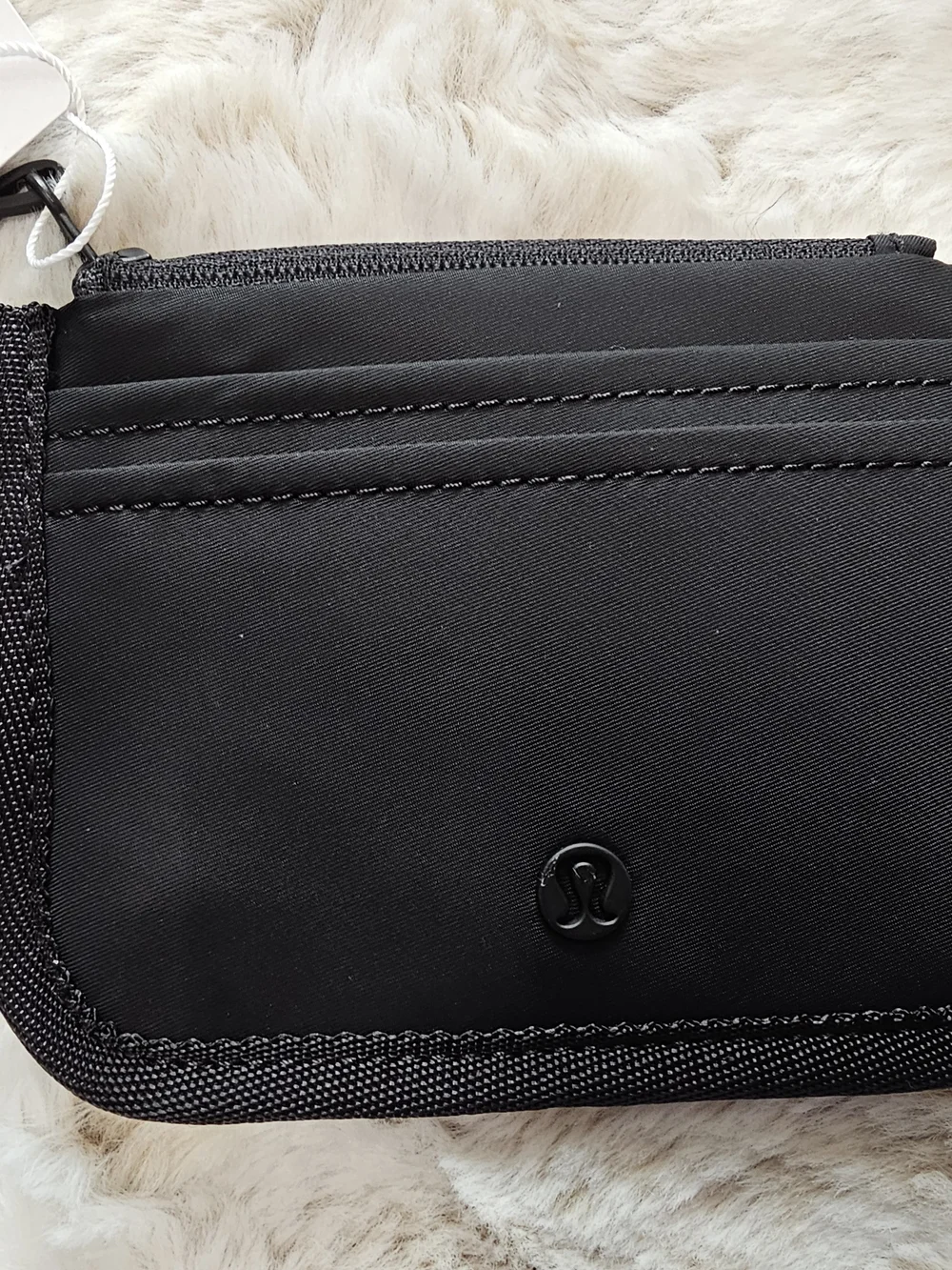 Lululemon True Identity Card Case Black Zip Wallet Card Holder NWT